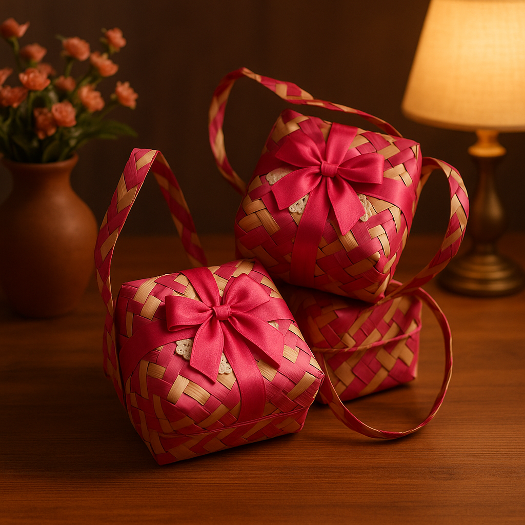 Handwoven Bamboo Hampers Basket